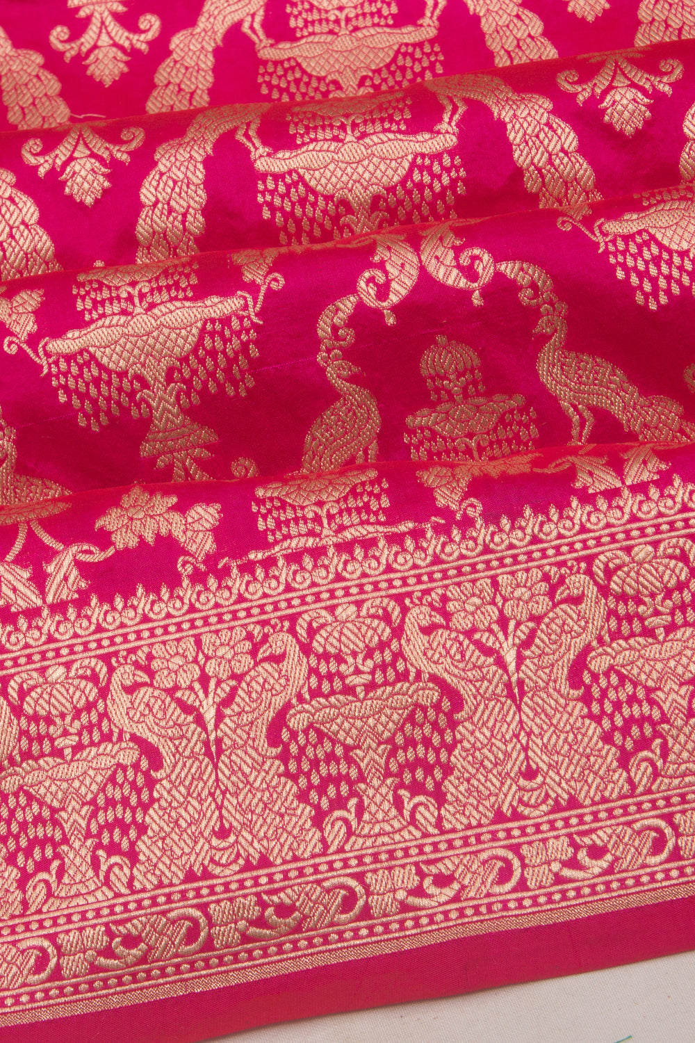 Banarasi Silk Brocade Pink Saree