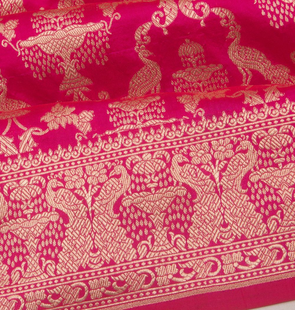 Banarasi Silk Brocade Pink Saree