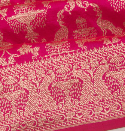 Banarasi Silk Brocade Pink Saree