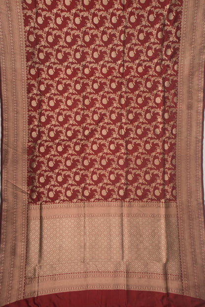 Banarasi Silk Jaal Maroon Saree