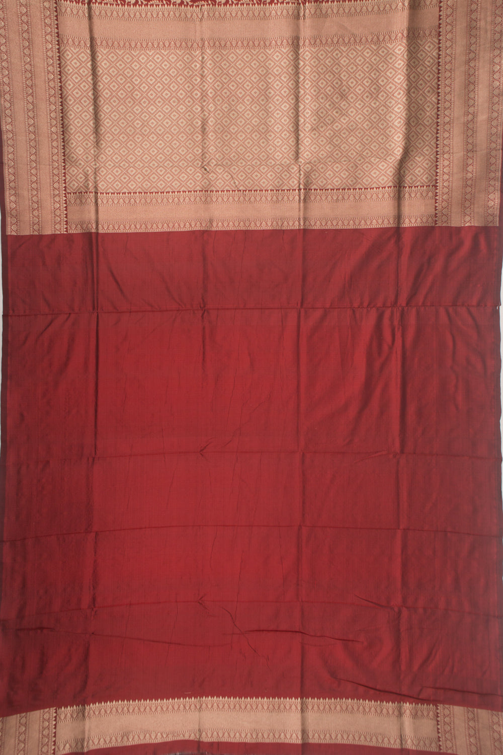 Banarasi Silk Jaal Maroon Saree