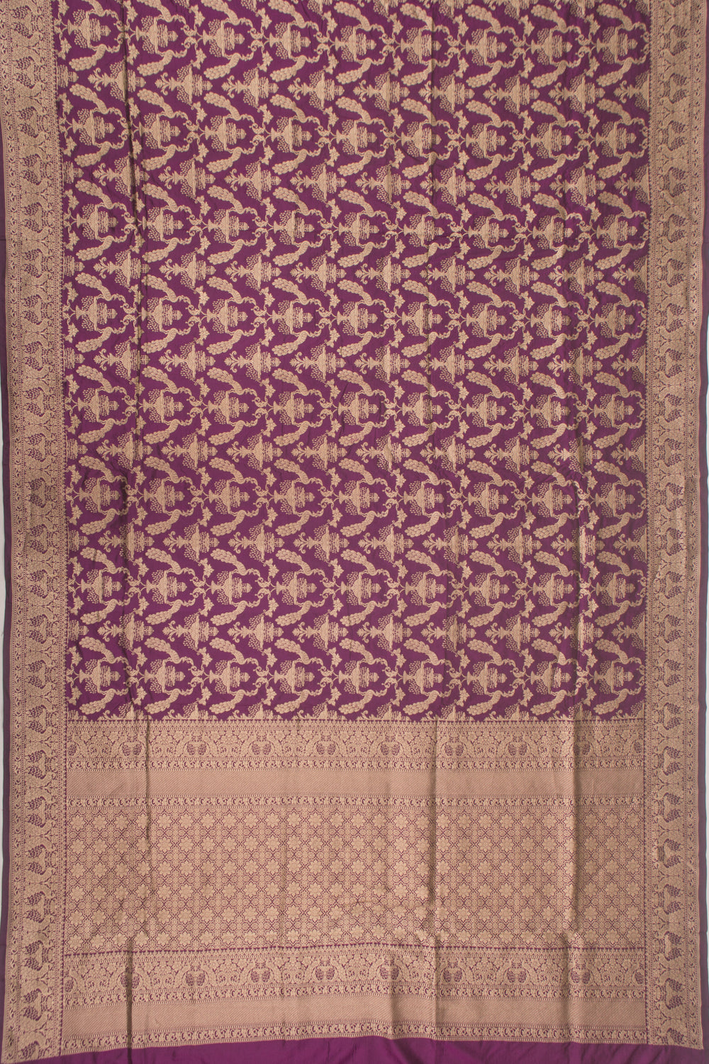 Banarasi Silk Brocade Purple Saree