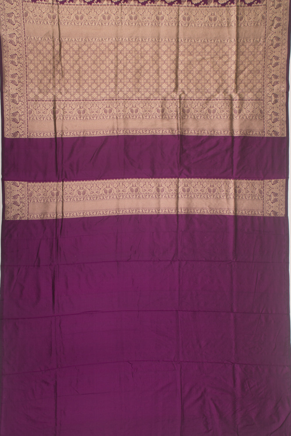 Banarasi Silk Brocade Purple Saree