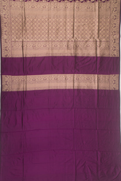Banarasi Silk Brocade Purple Saree