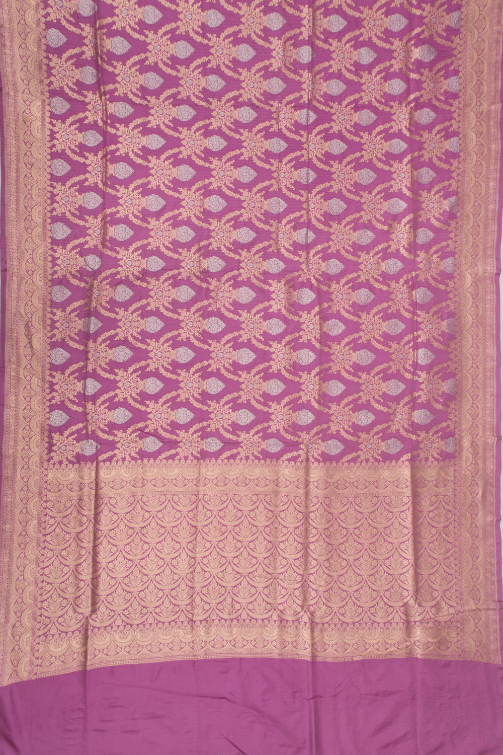 Banarasi Silk Brocade Lavender Saree