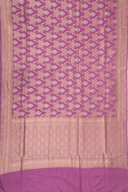 Banarasi Silk Brocade Lavender Saree