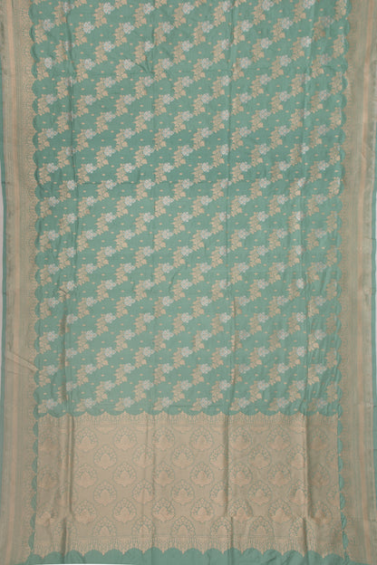 Banarasi Silk Jaal Pastel Blue Saree