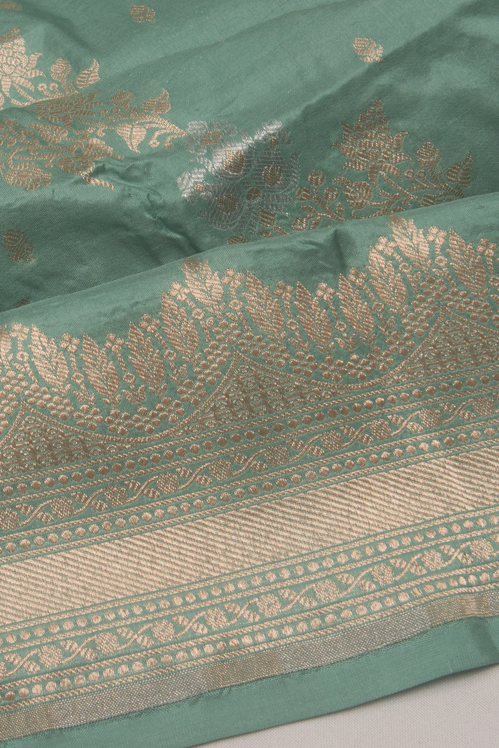 Banarasi Silk Jaal Pastel Blue Saree