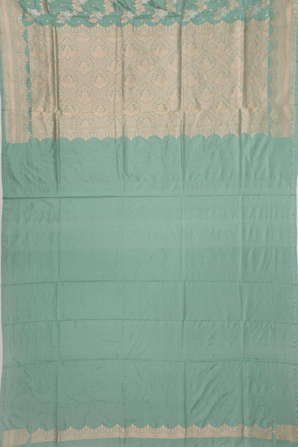 Banarasi Silk Jaal Pastel Blue Saree