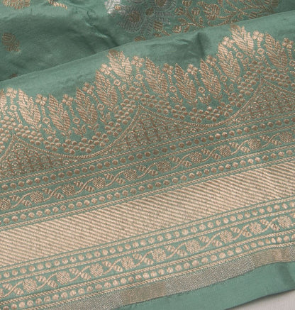 Banarasi Silk Jaal Pastel Blue Saree