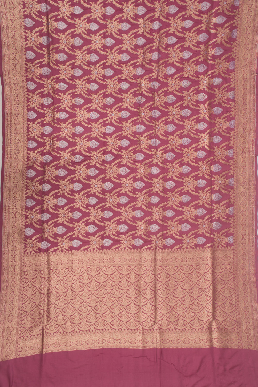 Banarasi Silk Brocade Lilac Saree