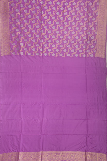 Banarasi Silk Jaal And Butta Lanvender Saree