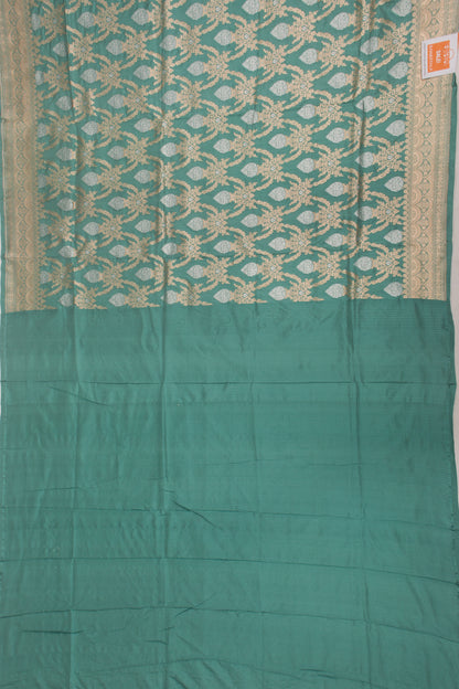 Banarasi Silk Brocade Teal Blue Saree