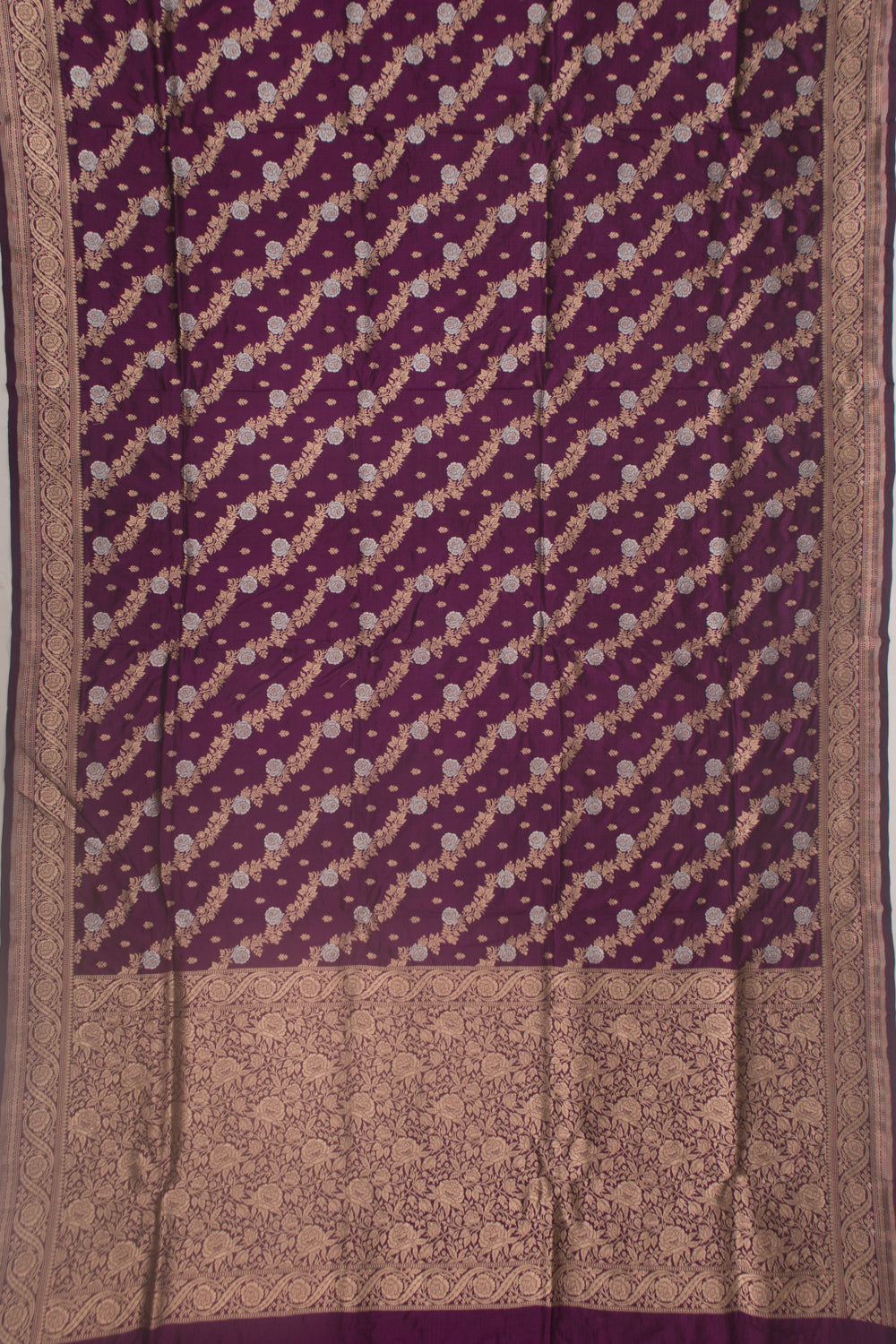 Banarasi Silk Jaal Purple Saree