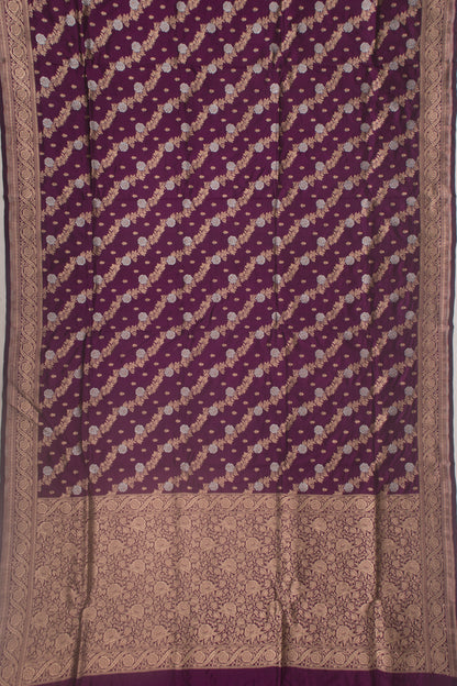 Banarasi Silk Jaal Purple Saree
