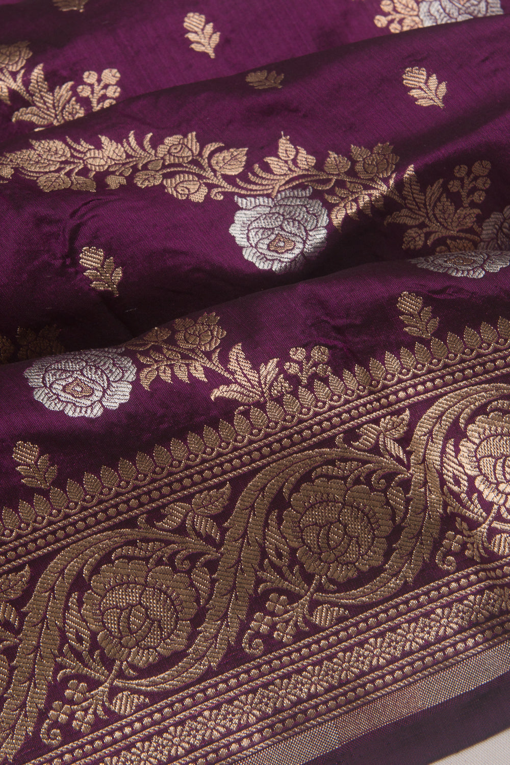 Banarasi Silk Jaal Purple Saree