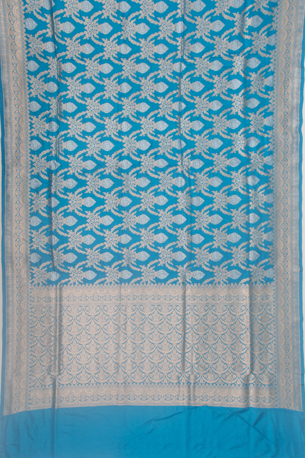 Banarasi Silk Brocade Sky Blue Saree