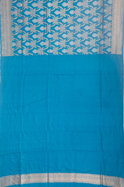 Banarasi Silk Brocade Sky Blue Saree