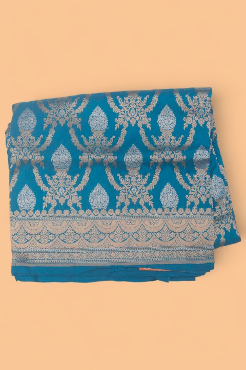 Banarasi Silk Brocade Sky Blue Saree