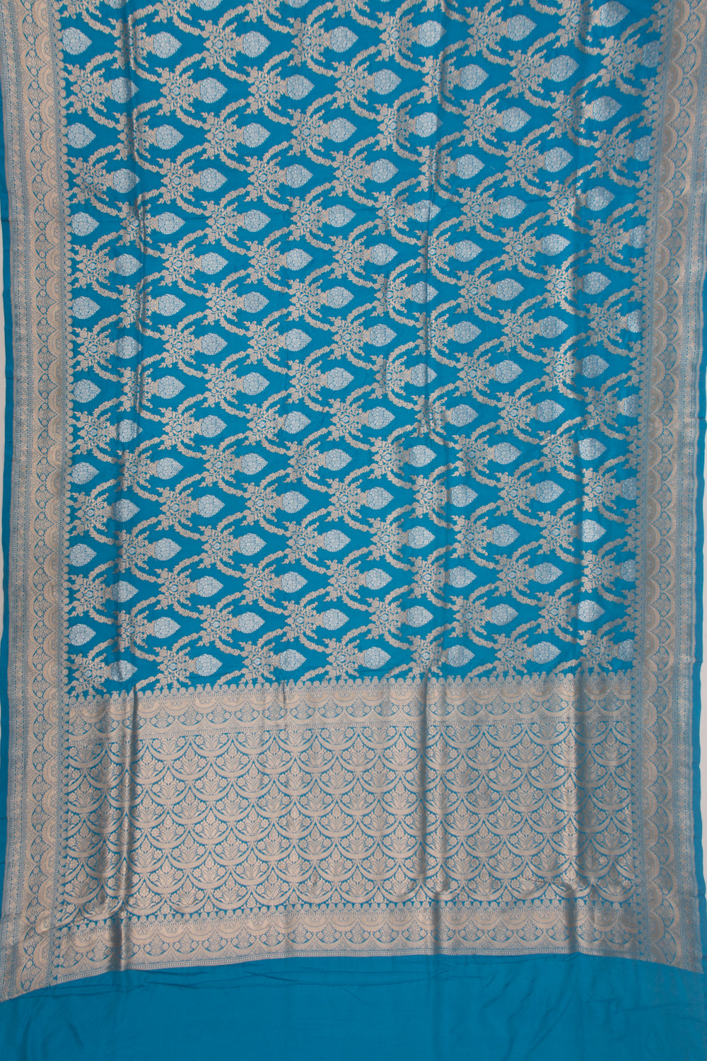 Banarasi Silk Brocade Sky Blue Saree