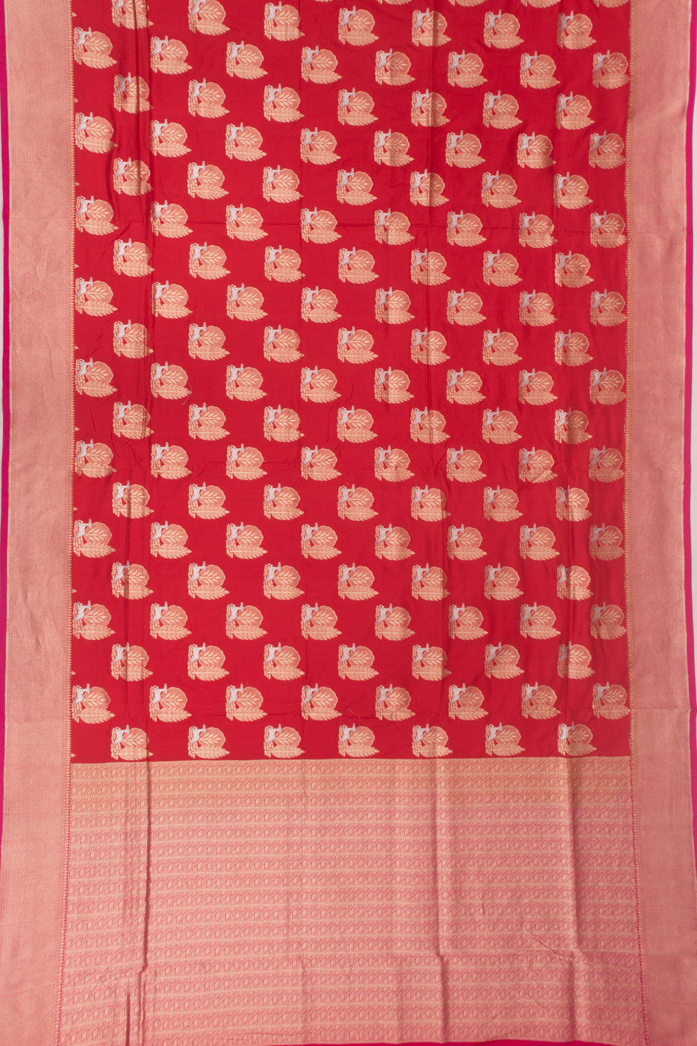 Banarasi Silk Butta Red Saree