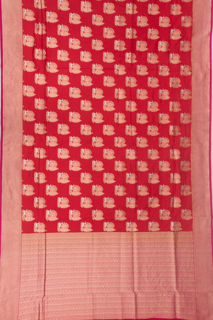 Banarasi Silk Butta Red Saree
