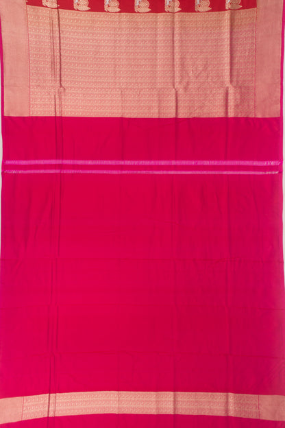 Banarasi Silk Butta Red Saree