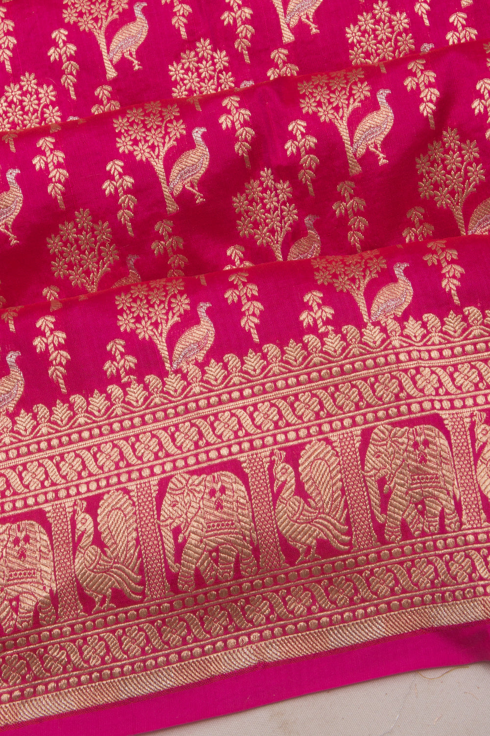 Banarasi Silk Brocade Pink Saree