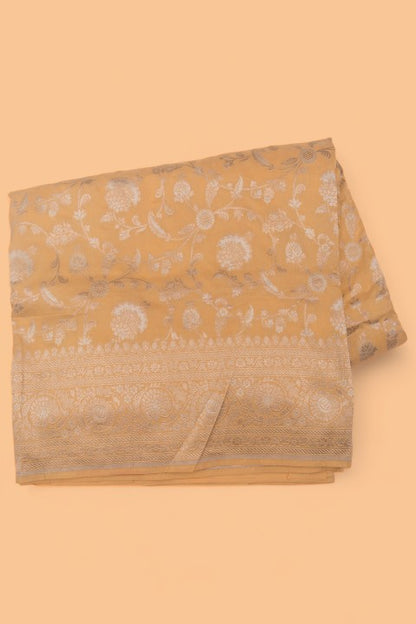 Banarasi Silk Jaal Yellow Saree
