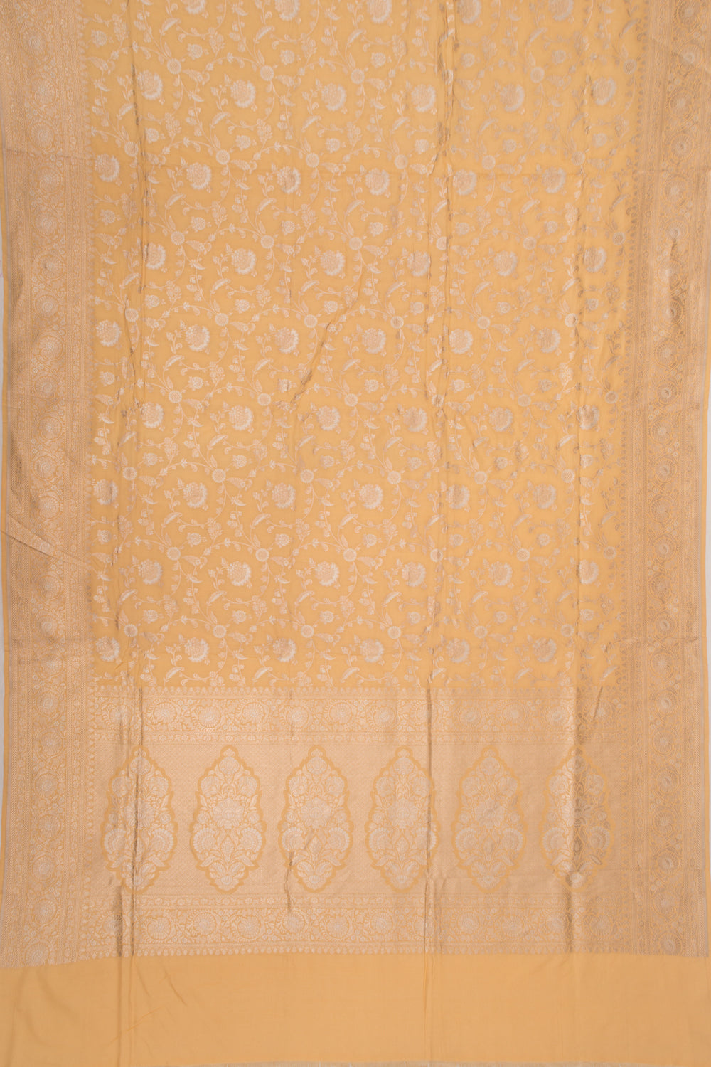 Banarasi Silk Jaal Yellow Saree