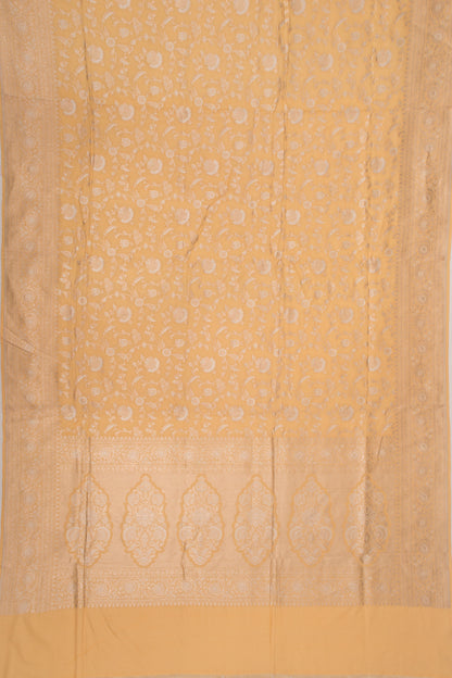 Banarasi Silk Jaal Yellow Saree