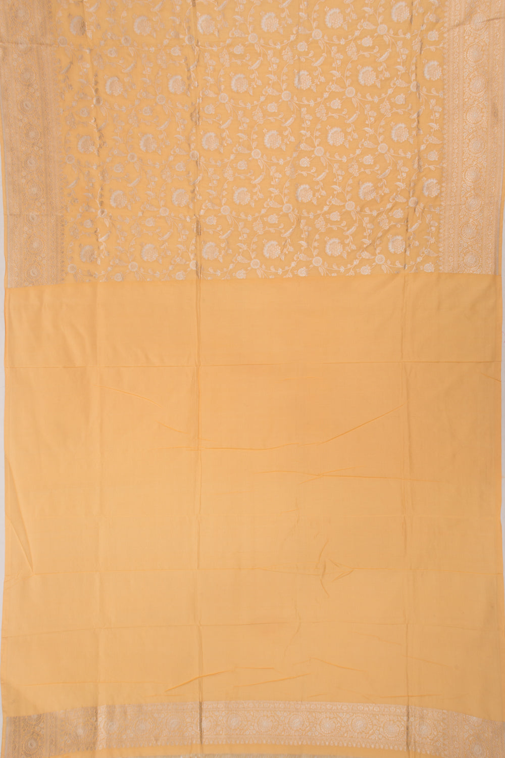 Banarasi Silk Jaal Yellow Saree