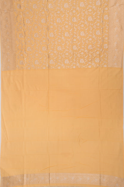 Banarasi Silk Jaal Yellow Saree