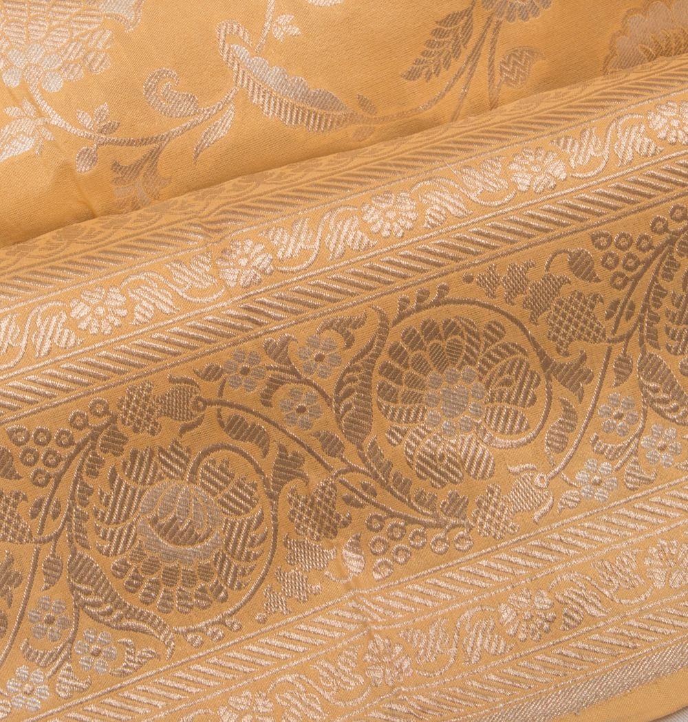 Banarasi Silk Jaal Yellow Saree