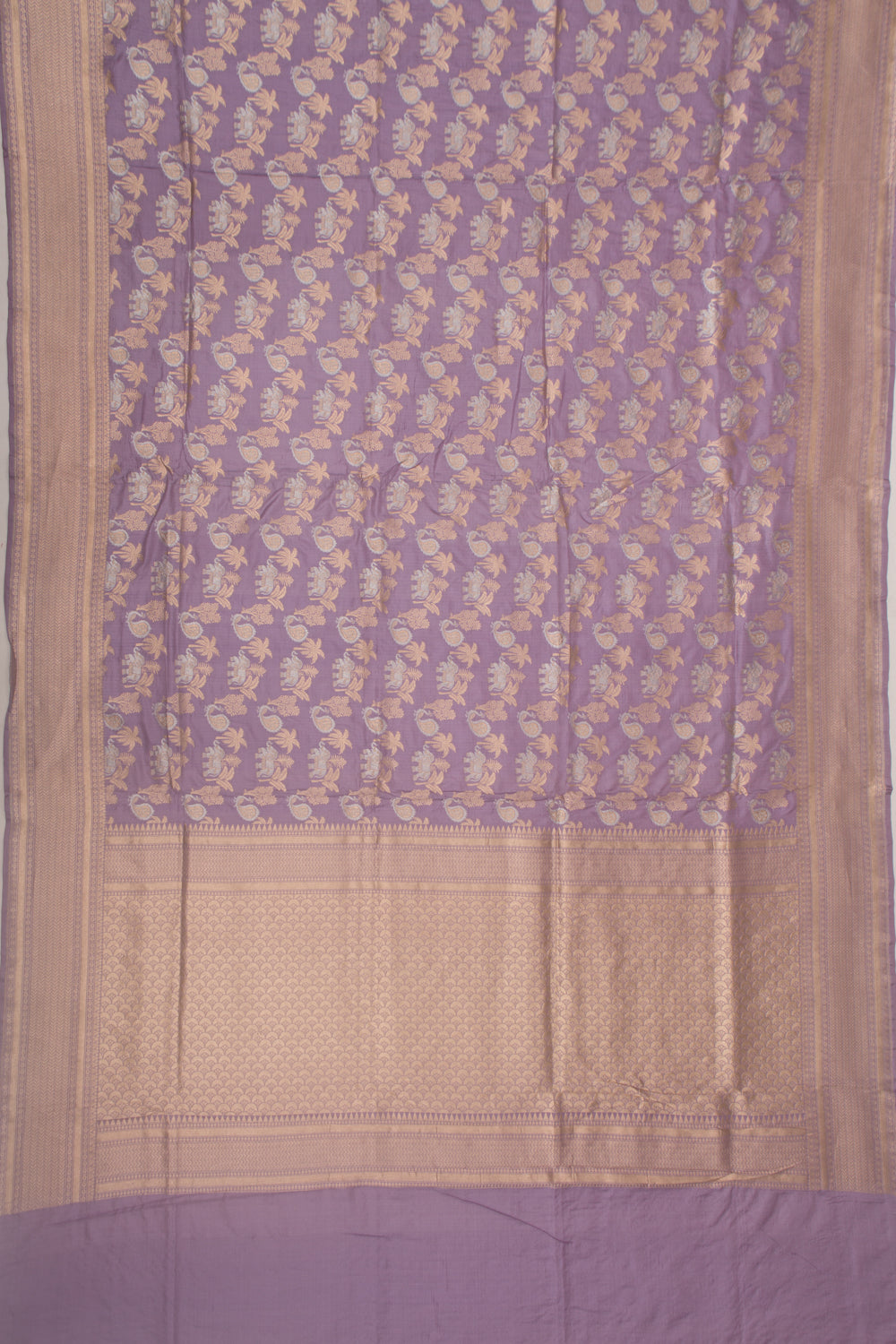 Banarasi Silk Jaal Lilac Saree