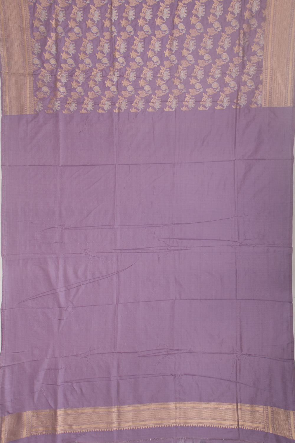 Banarasi Silk Jaal Lilac Saree