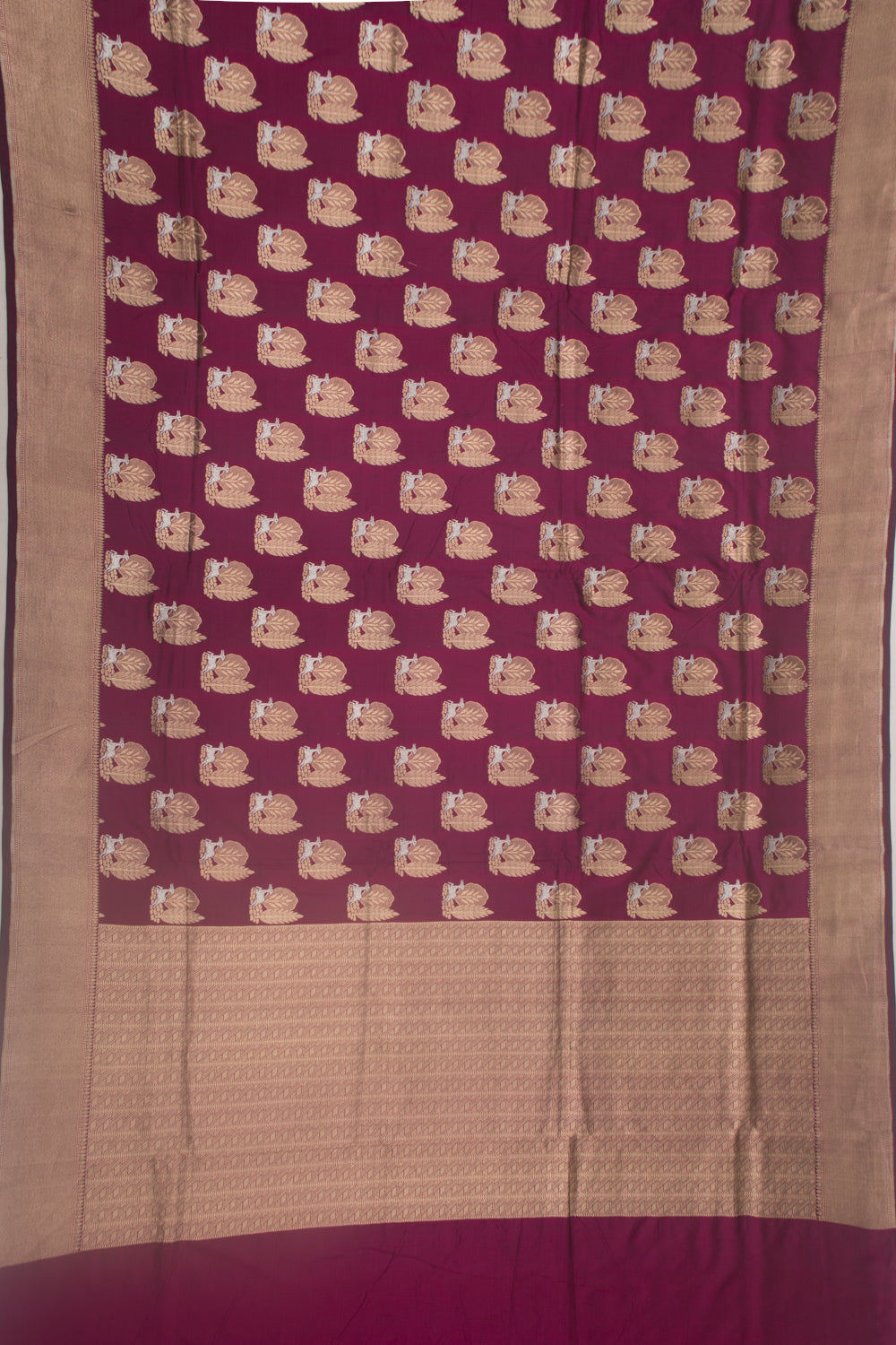 Banarasi Silk Butta Purple Saree