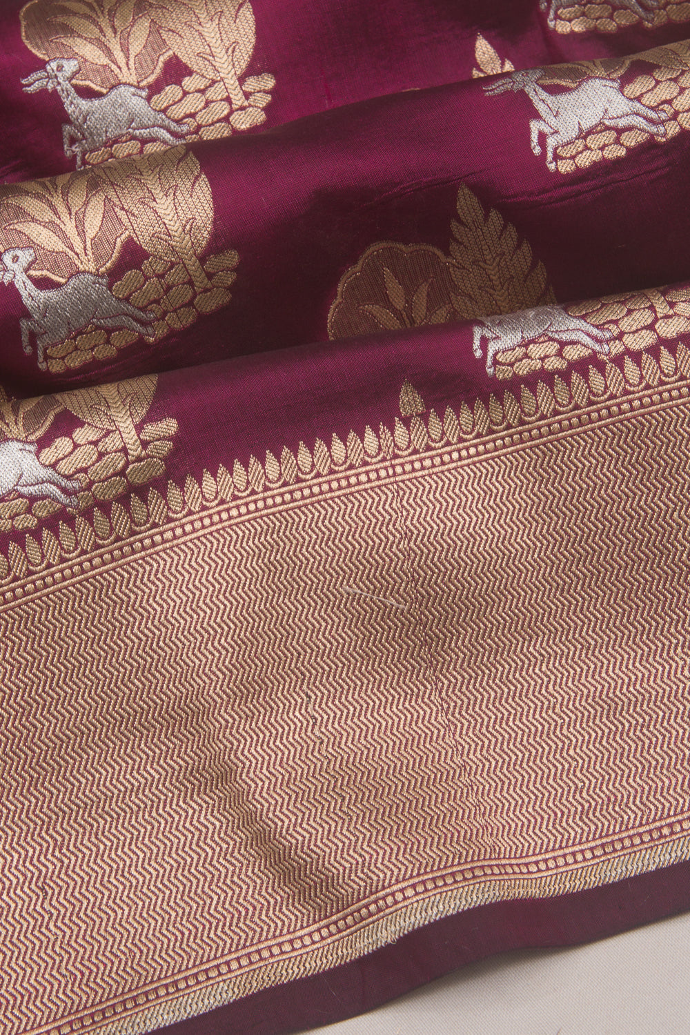 Banarasi Silk Butta Purple Saree