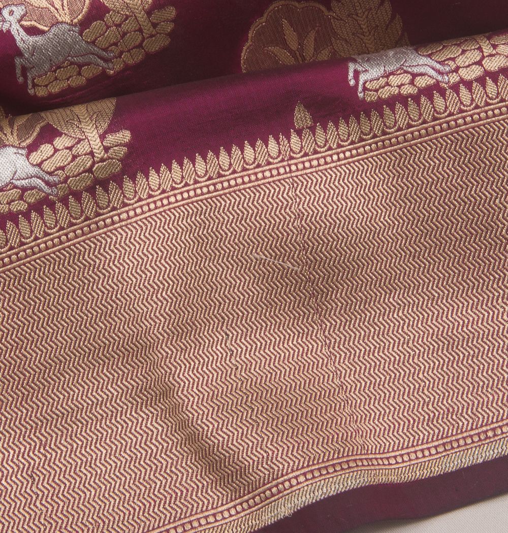 Banarasi Silk Butta Purple Saree