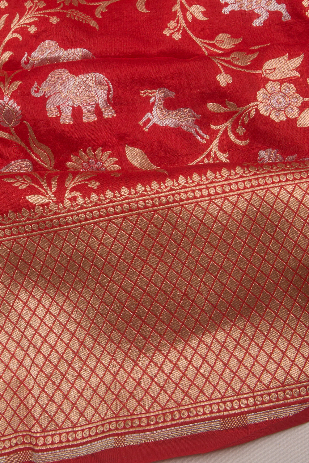 Banarasi Silk Jaal Pink Saree