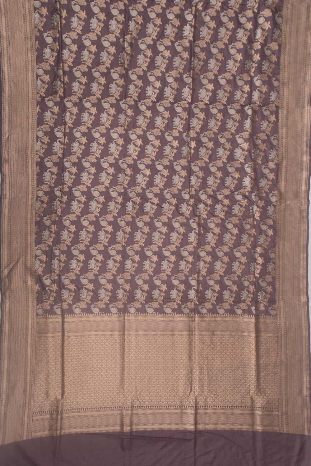Banarasi Silk Jaal Grey Saree