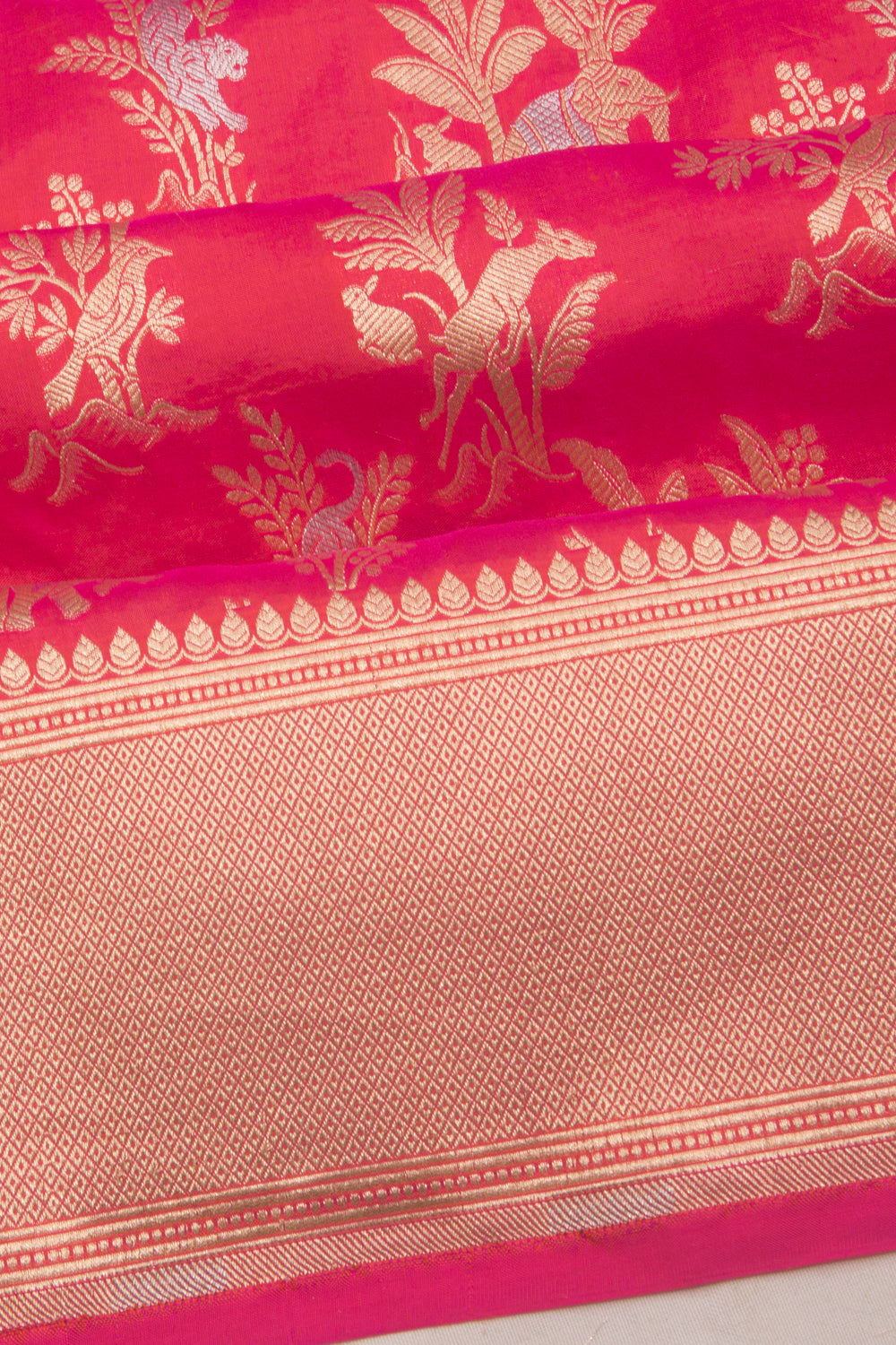 Banarasi Silk Brocade Pink Saree