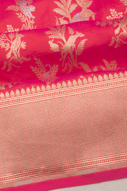 Banarasi Silk Brocade Pink Saree