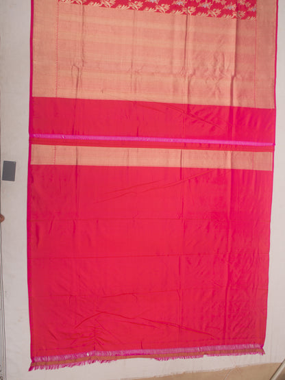 Banarasi Silk Brocade Pink Saree
