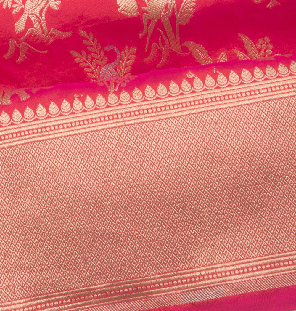 Banarasi Silk Brocade Pink Saree