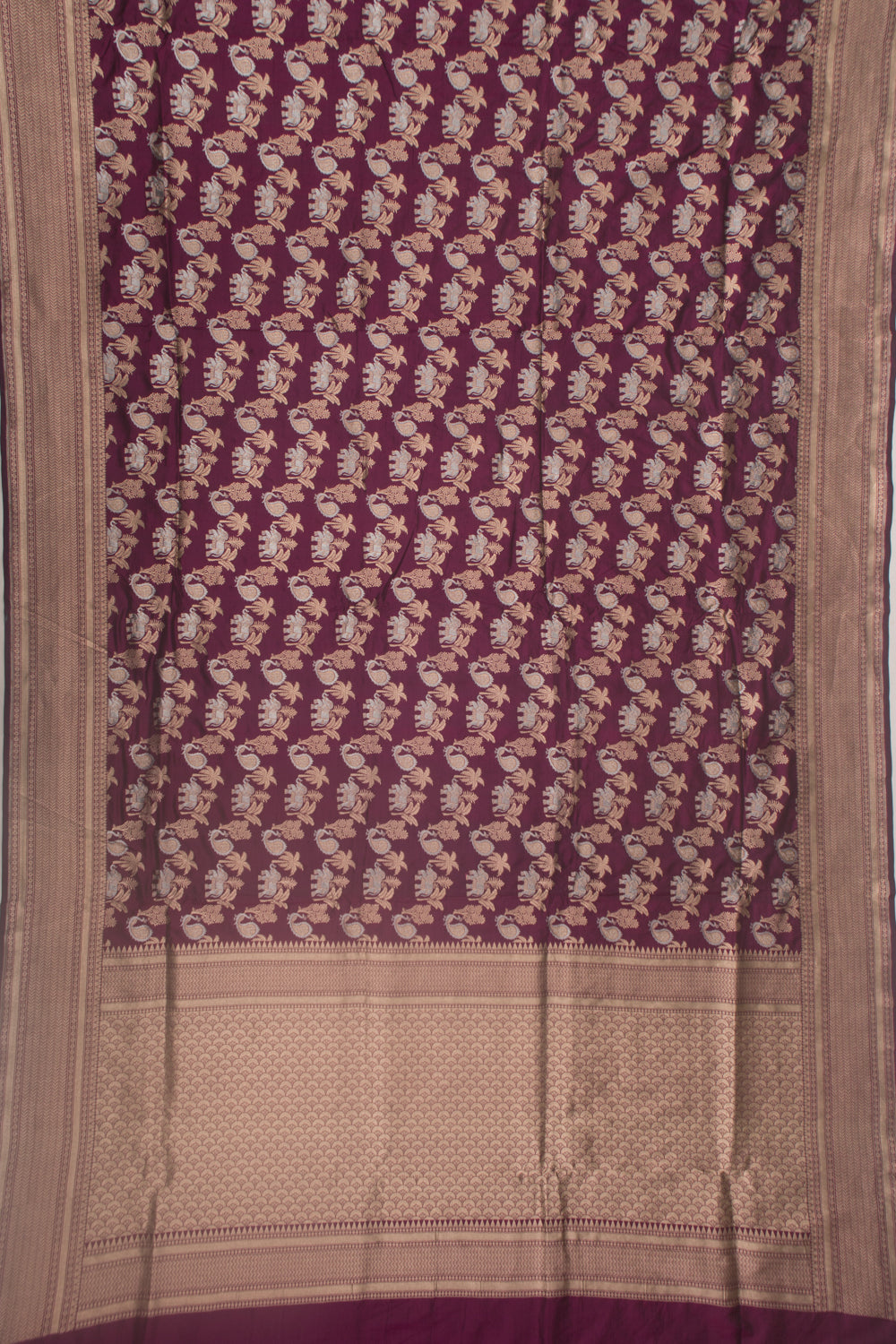 Banarasi Silk Jaal Purple Saree
