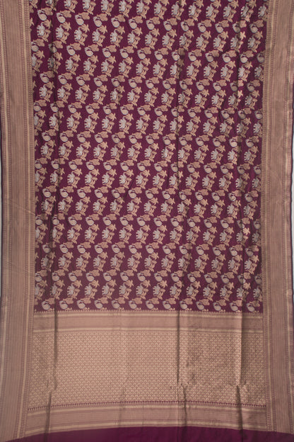 Banarasi Silk Jaal Purple Saree