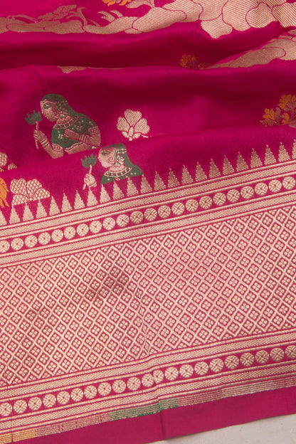 Banarasi Silk Brocade Pink Saree