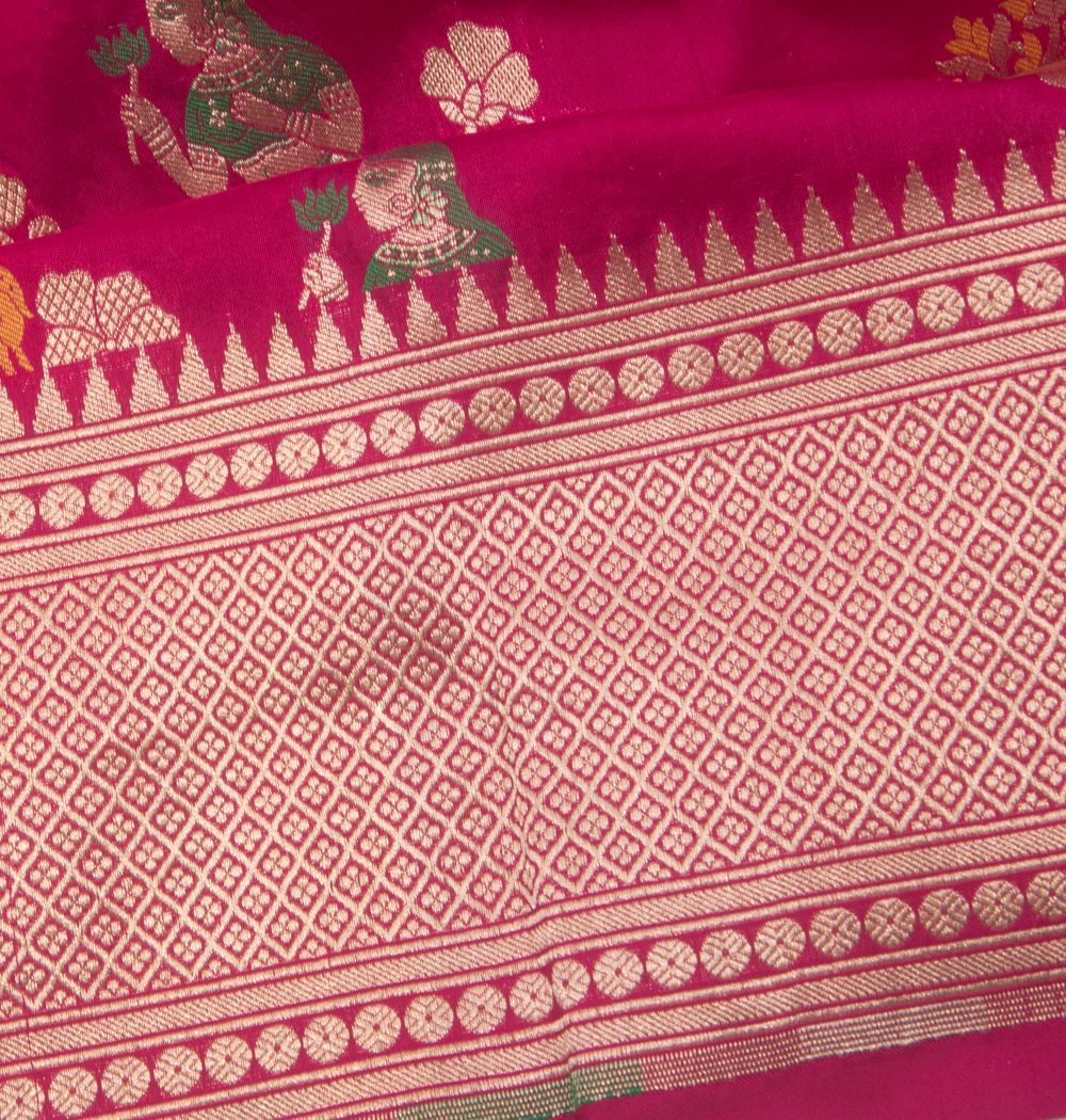 Banarasi Silk Brocade Pink Saree
