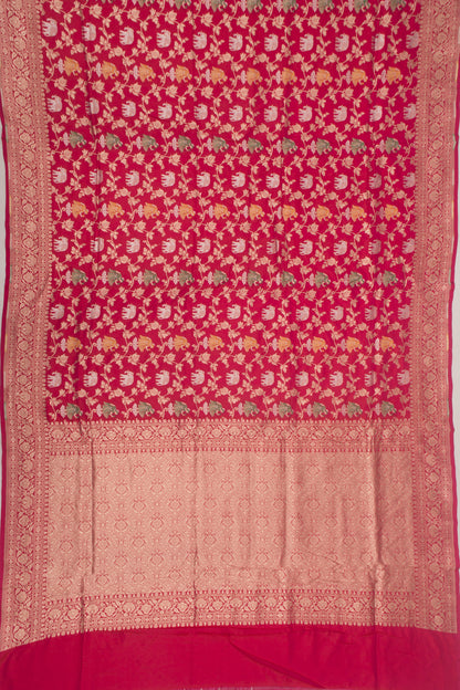 Banarasi Silk Brocade Pink Saree